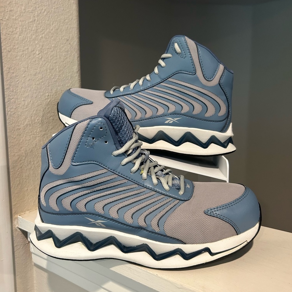 Reebok High-Top Blue and Gray Sneakers